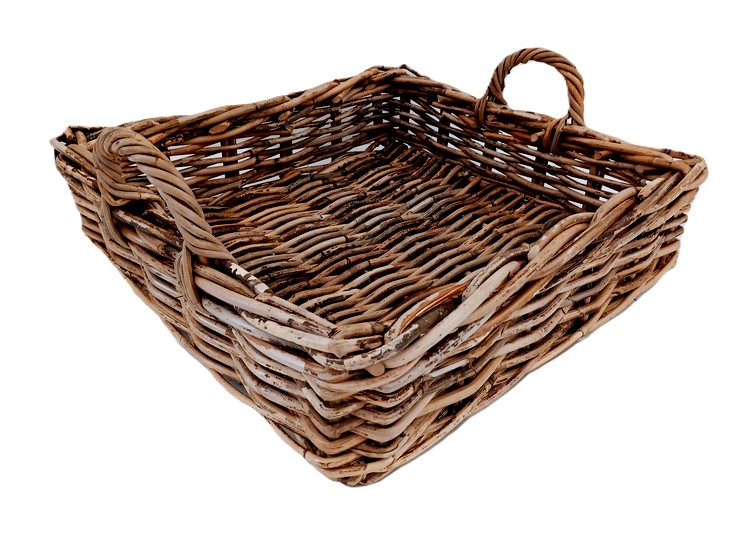 CK7044/1 VASSOIO CESTO QUADRATO RATTAN CM 43X43X12/18 H CK7044/1 VASSOIO CESTO QUADRATO RATTAN CM 43X43X12/18 H